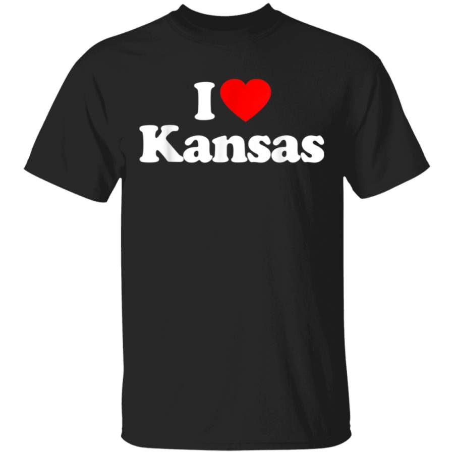 I Love Kansas Heart Funny TShirt