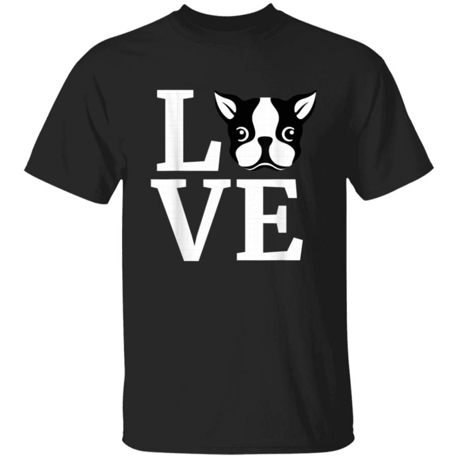 Boston Terrier Shirt I Love My Bostie Tee Gift for Dog Lover