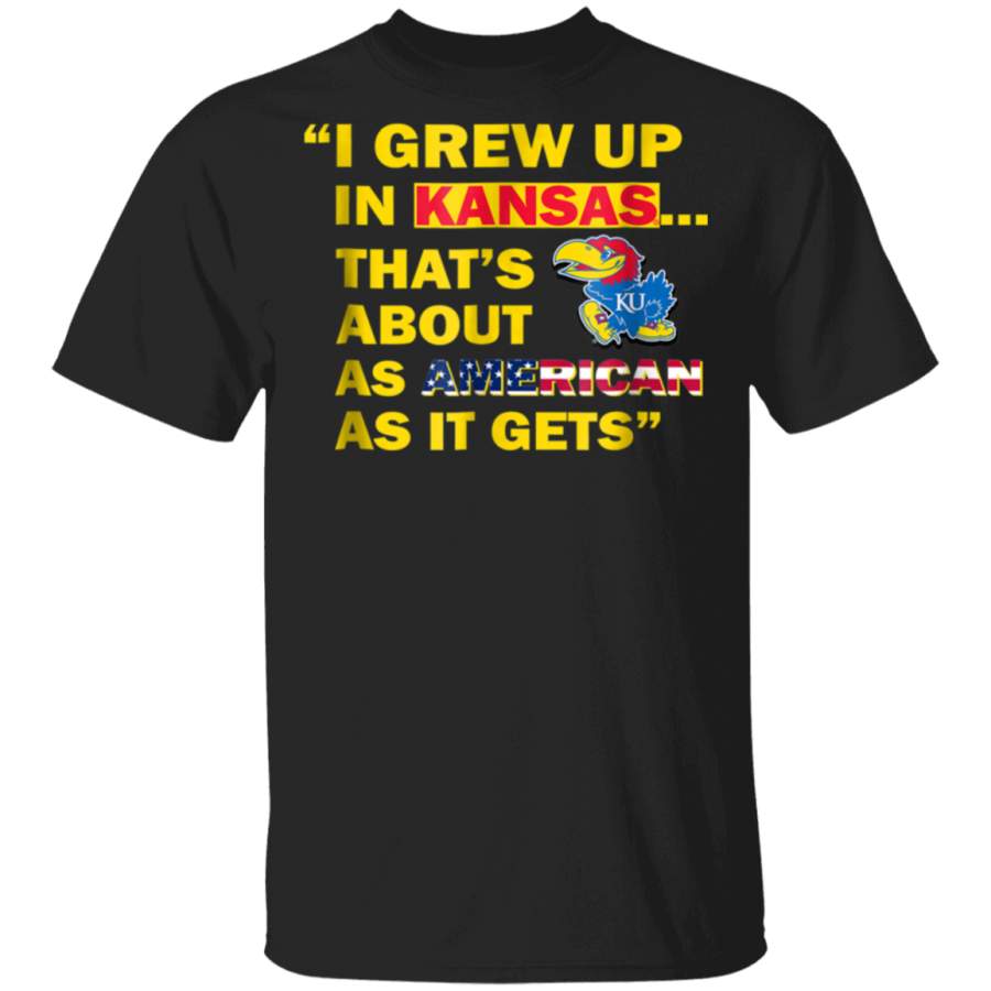 Kansas Jayhawks I Grew Up In Kansas TShirt Apparel