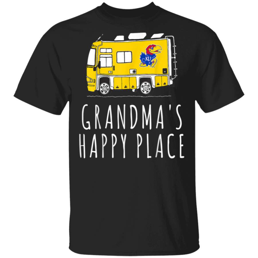 Kansas Jayhawks Camping Grandmas Happy Place Team TShirt