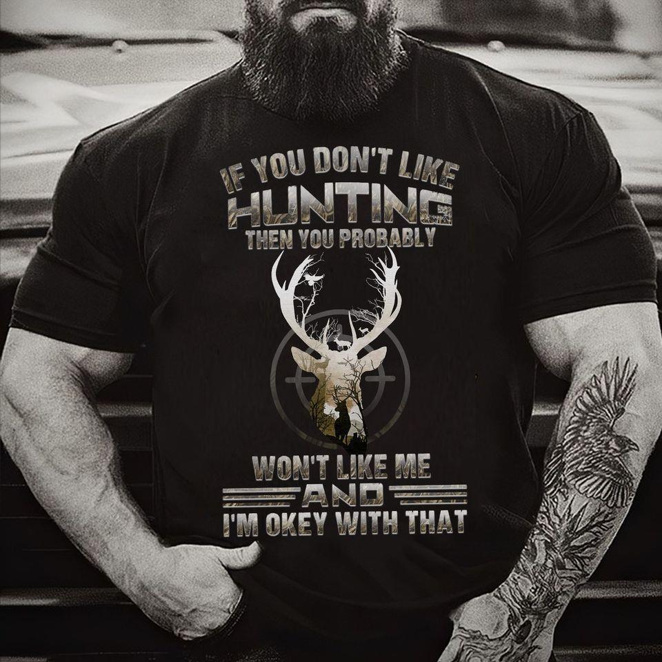 Hunting Unisex T Shirt | Full Size | Adult | Black | H2235