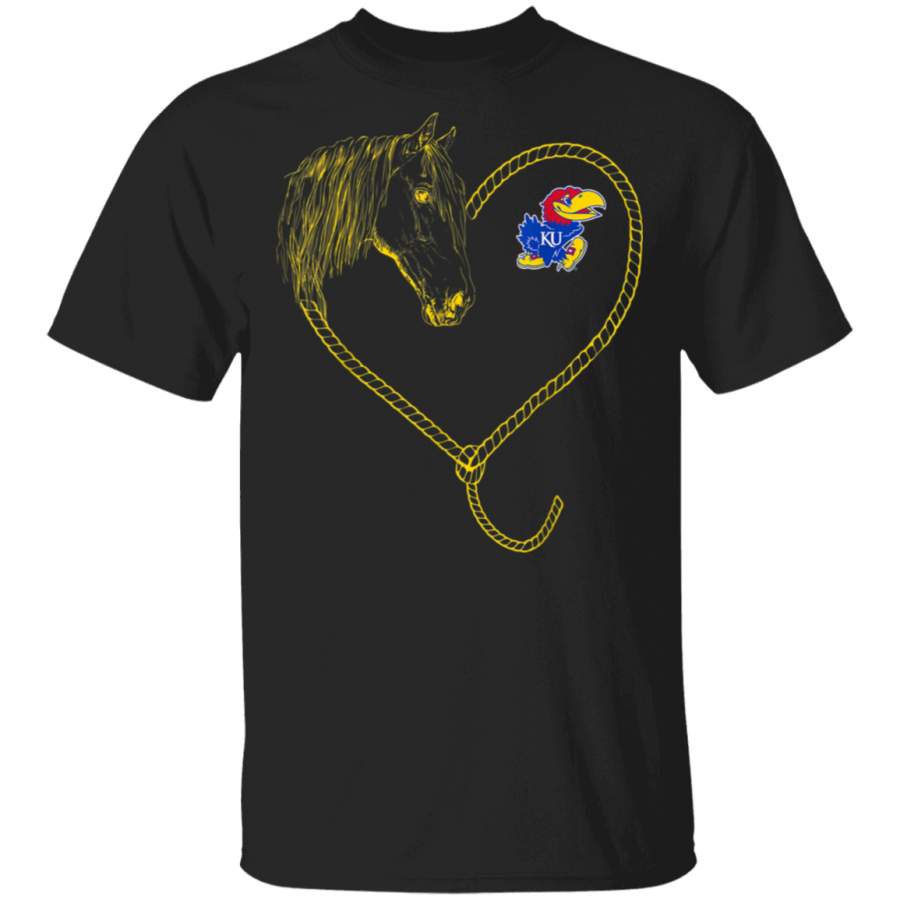 Kansas Jayhawks Horse Heart Rope Team Graphic Tailgate TShirt