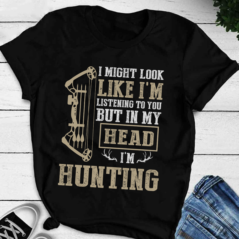 Hunting Unisex T Shirt | Full Size | Adult | Black | H1580