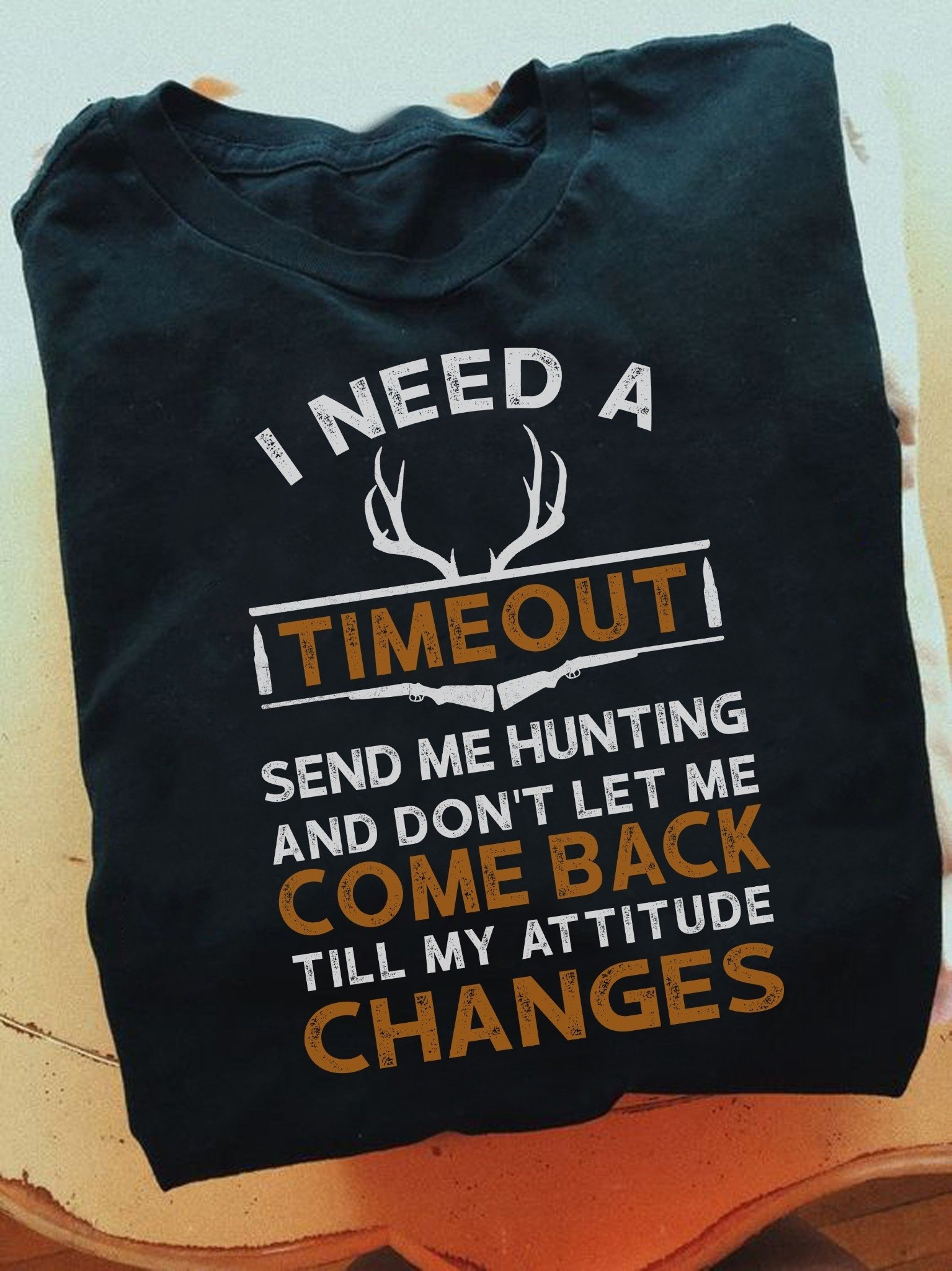 Hunting Unisex T Shirt | Full Size | Adult | Black | H4184