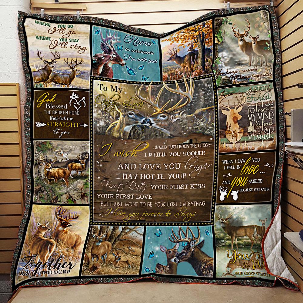 Husband And Wife, Deer Hunting Fleece Blanket | Adult 60×80 inch | Youth 45×60 inch | Colorful | BK4144