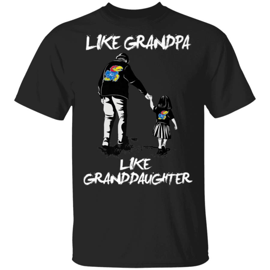 Kansas Jayhawks Like Grandpa Like Granddaughter TShirt