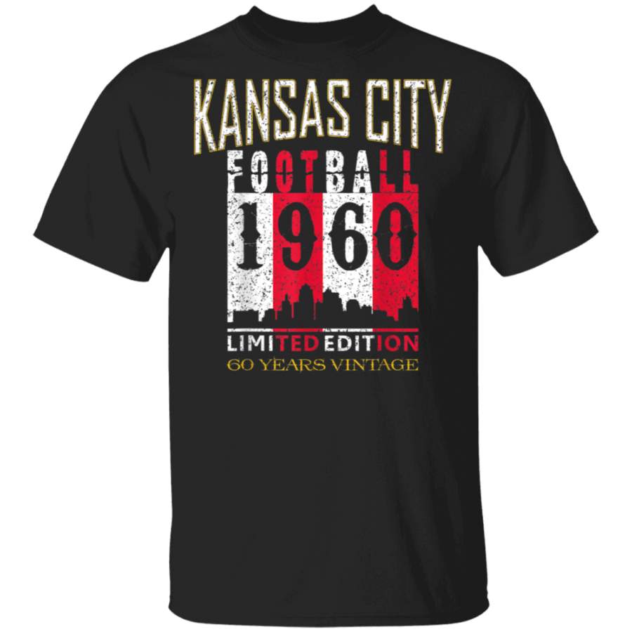 2020 Kansas City 60 Year Anniversary Retro Football Skyline TShirt