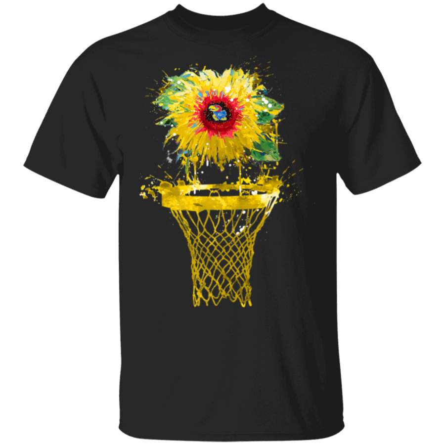 Kansas Jayhawks Color Drop Sunflower Basket TShirt