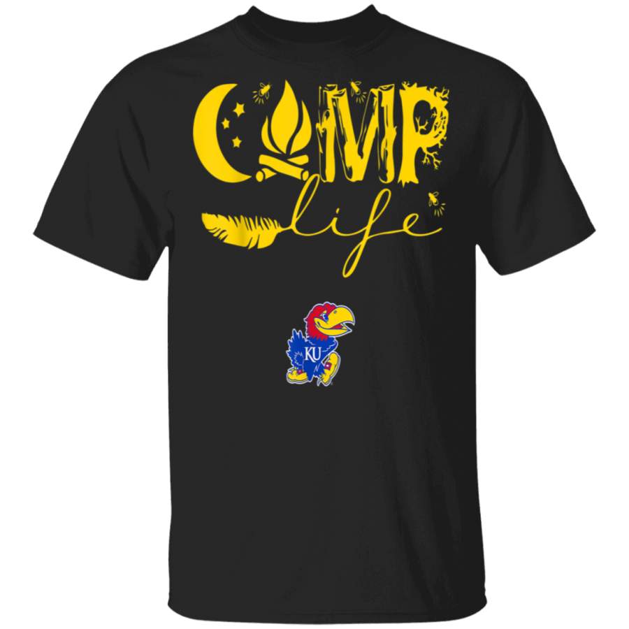 Kansas Jayhawks Camping Camp Life Team Tailgate TShirt