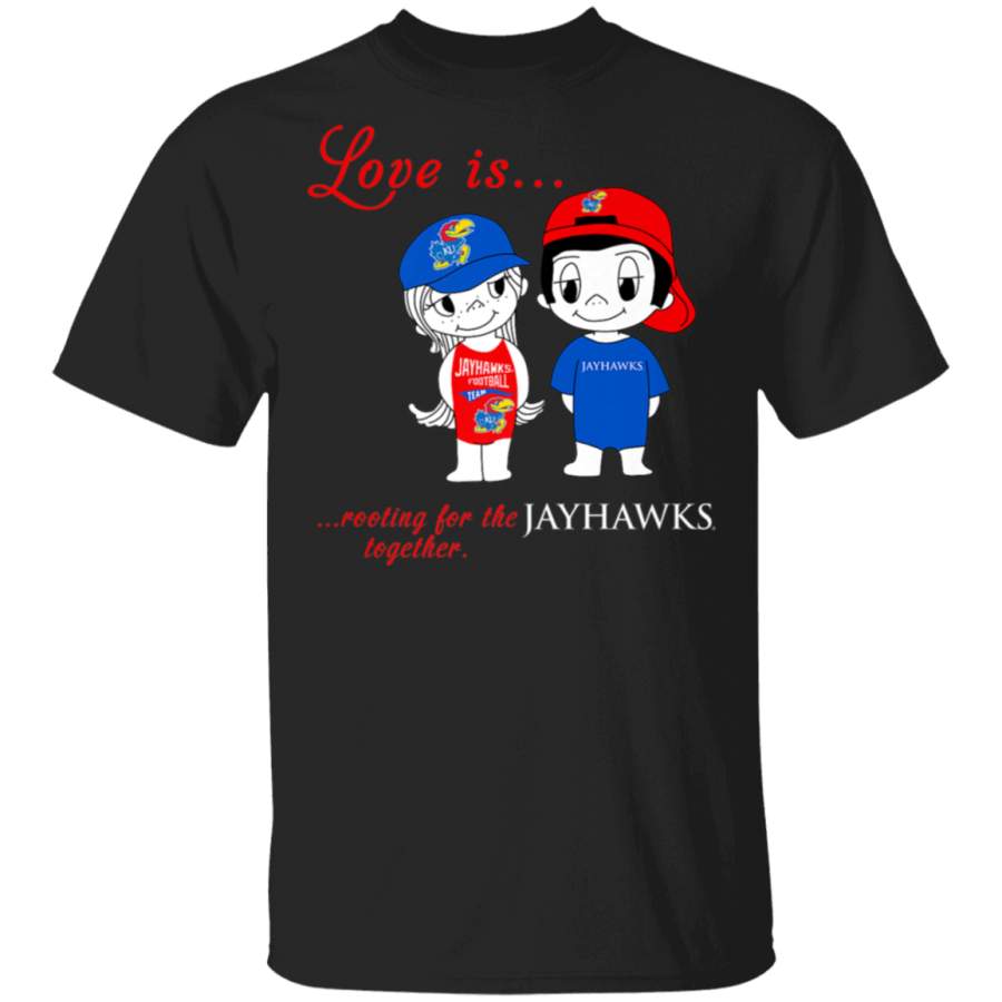 Kansas Jayhawks Love Is Rooting For Together TShirt Apparel