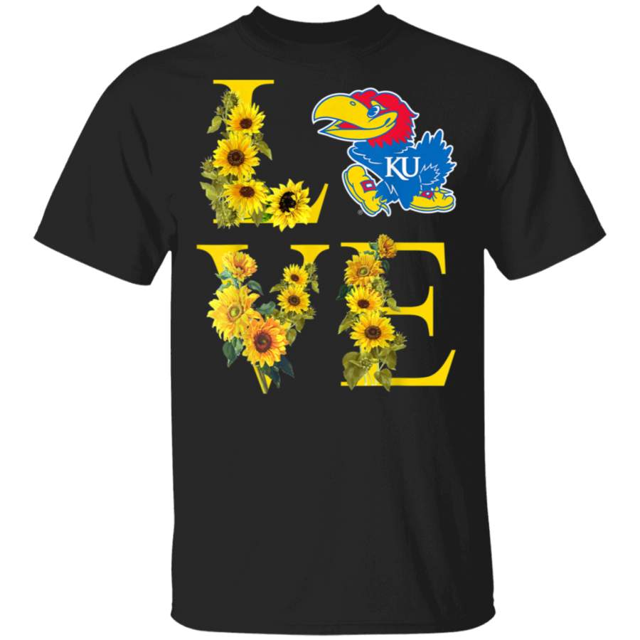 Kansas Jayhawks Bloming Sunflower TShirt Apparel