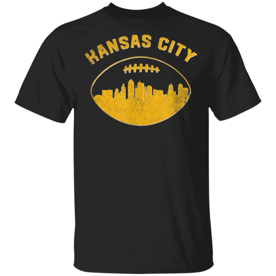 Cool Kansas City Football City Skyline KC TShirt