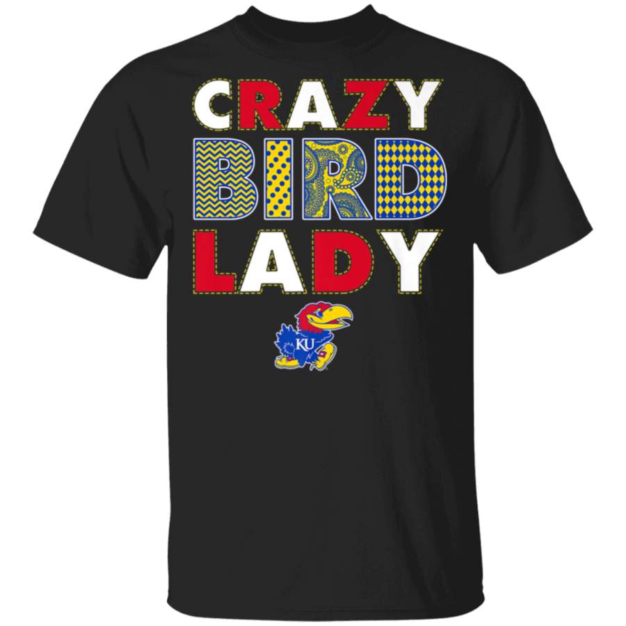 Kansas Jayhawks Crazy Lady TShirt Apparel