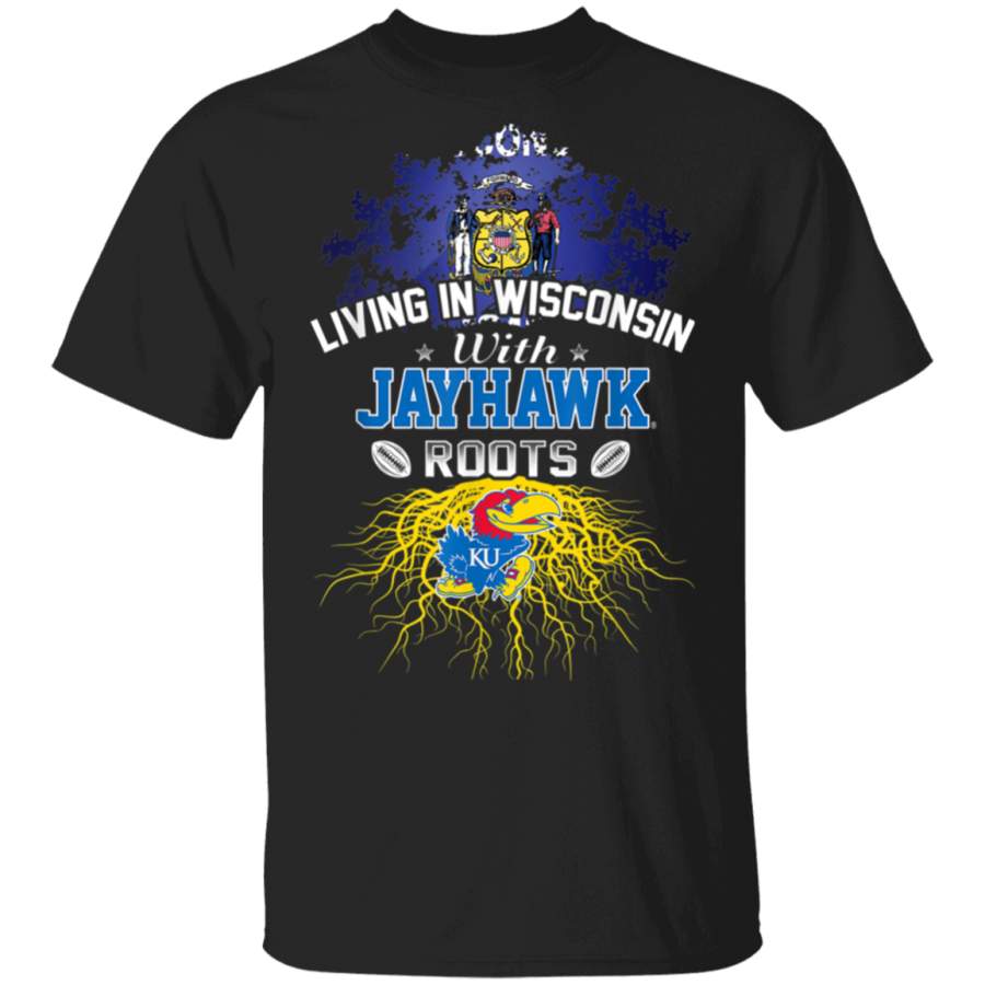 Kansas Jayhawks Living Roots Wisconsin TShirt Apparel