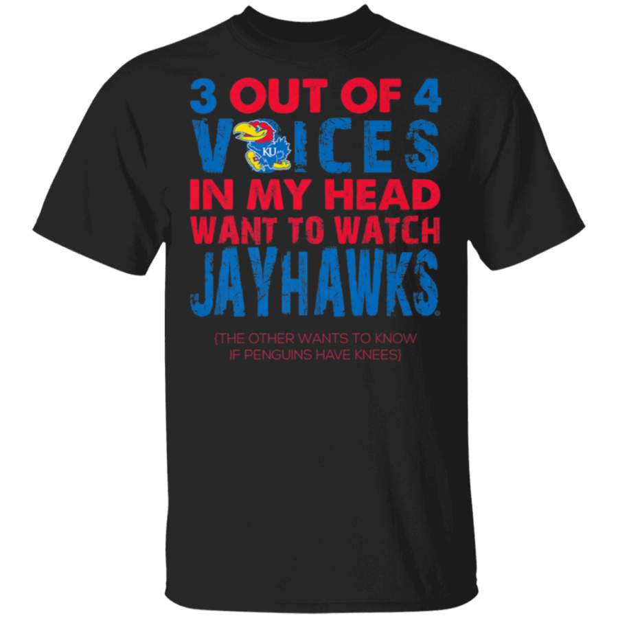 Kansas Jayhawks 3 Out Of 4 Voices TShirt Apparel