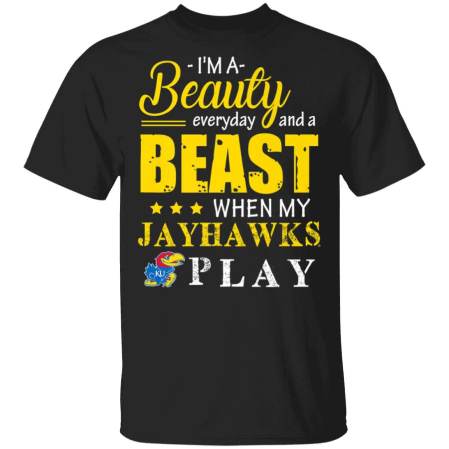 Kansas Jayhawks A Beauty And A Beast TShirt Apparel