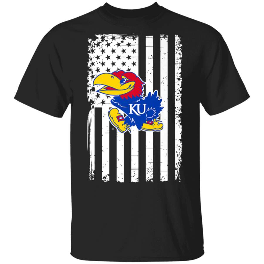 Kansas Jayhawks Flag Pride TShirt Apparel