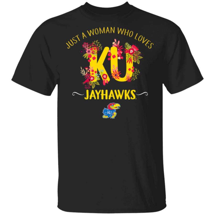 Kansas Jayhawks Just A Woman Who Loves Her Team TShirt