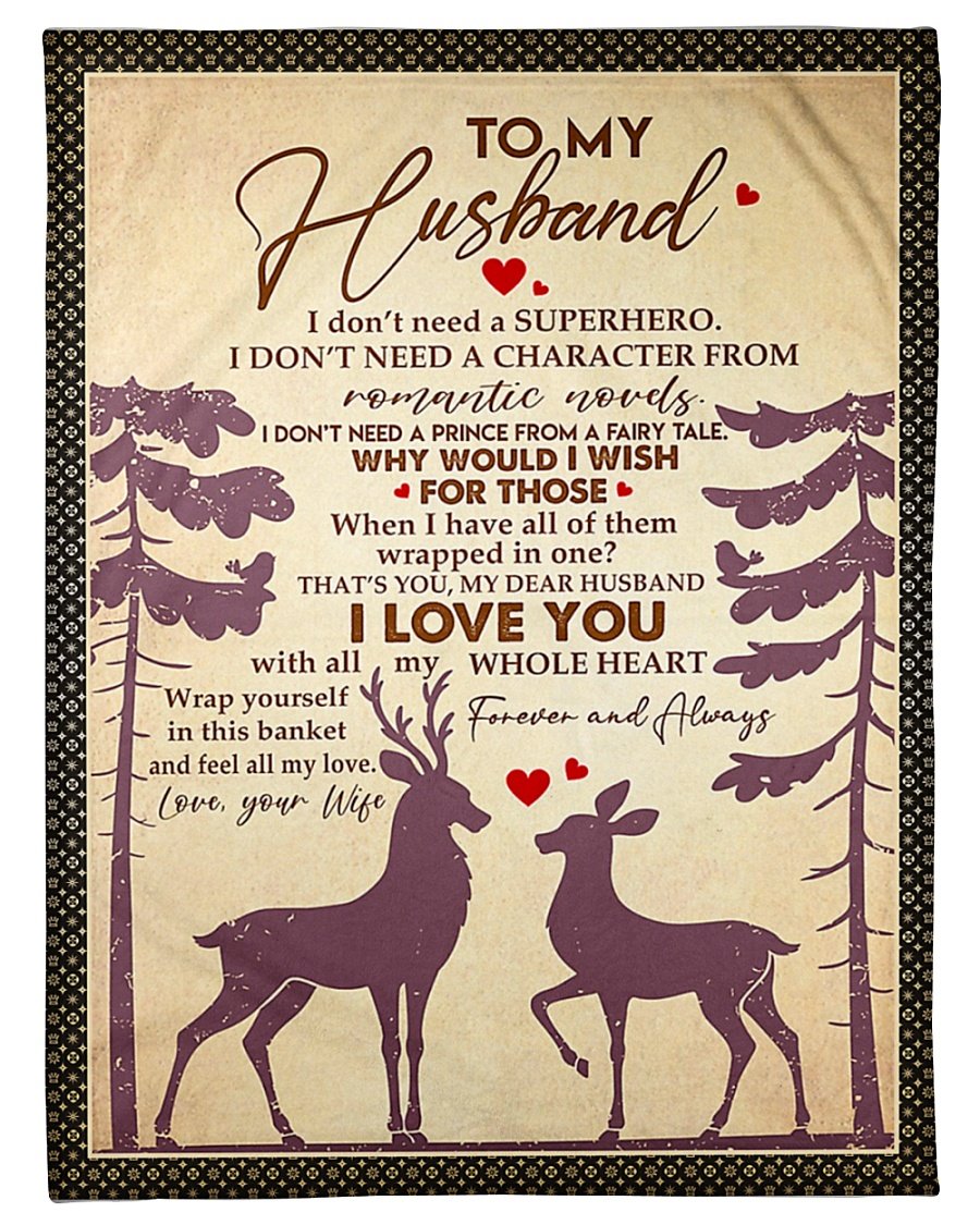 To My Future Husband From Wife Hunting Fleece Blanket | Adult 60×80 inch | Youth 45×60 inch | Colorful | BK7020