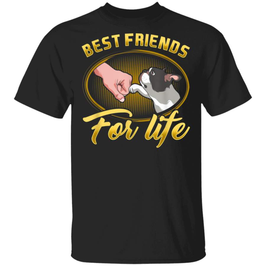 Boston Terrier Dog Mom Bestfriends For Life Funny Boston Mom TShirt