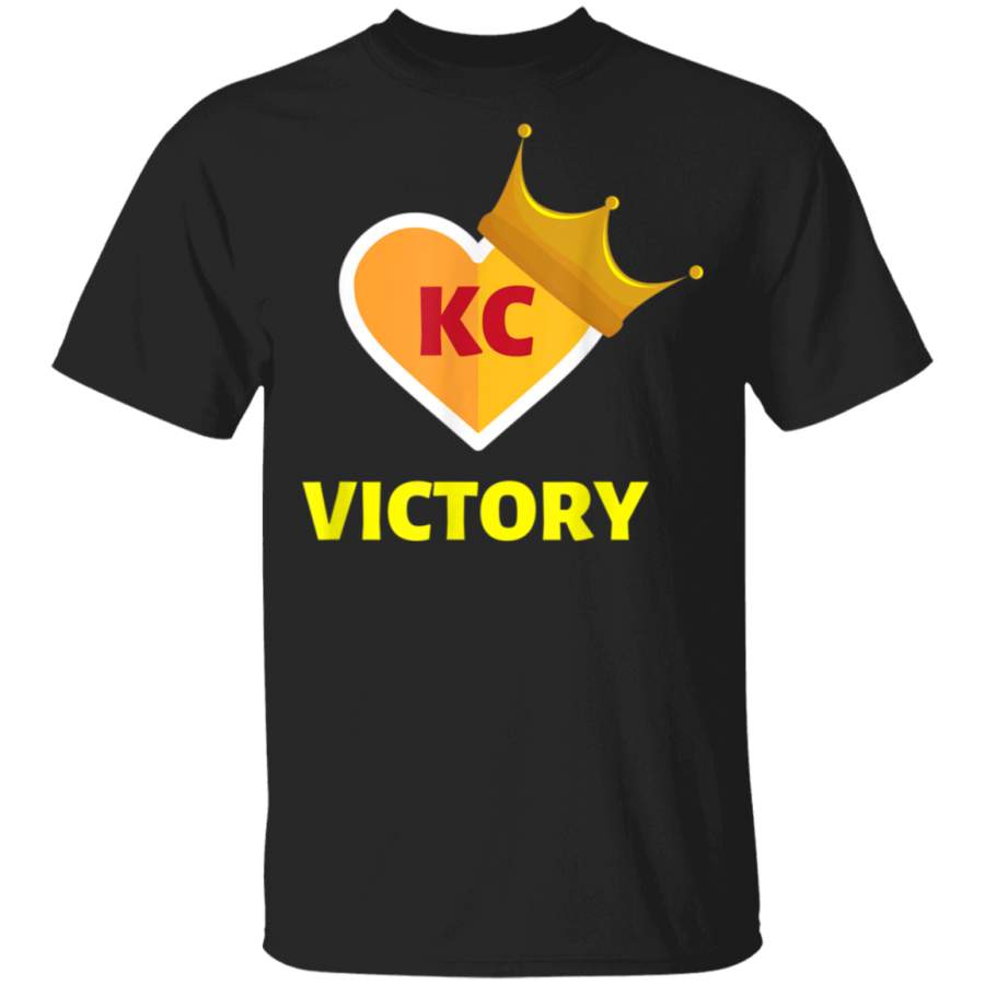 I Love Kansas City Heart KC Football Victory Fan Crown Town TShirt