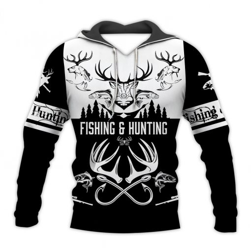 Hunting Black And White 3D All Over Print | Hoodie | Unisex | Full Size | Adult | Colorful | HT7027