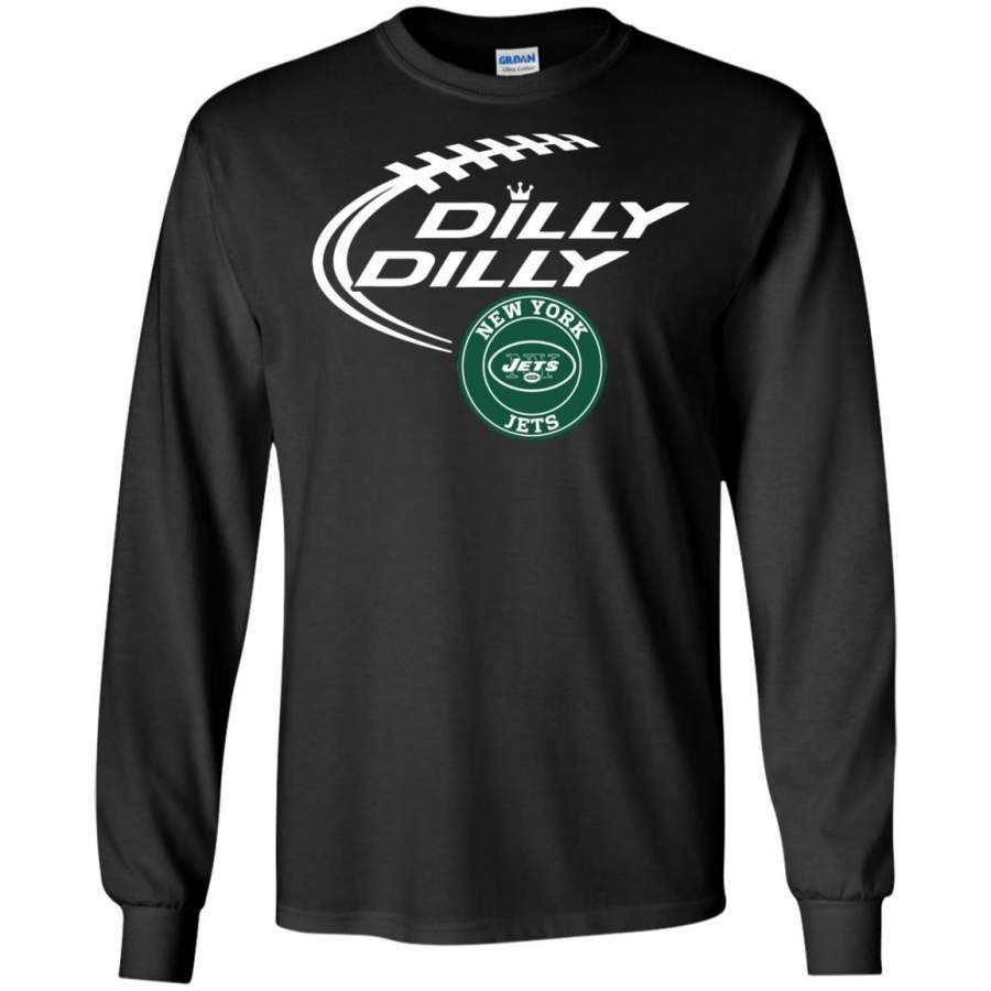 Dilly Dilly New York Jets Mens Long Sleeve Shirt