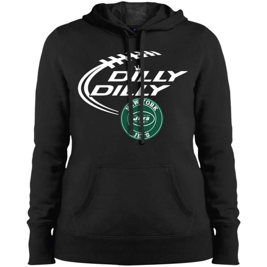 Dilly Dilly New York Jets Ladies Pullover Hooded Sweatshirt