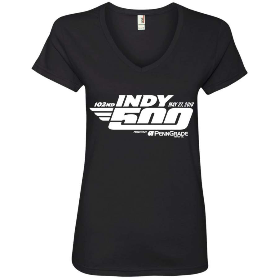 102nd Indy 500 Shirt – Indianapolis 2018 Womens V-Neck T-Shirt