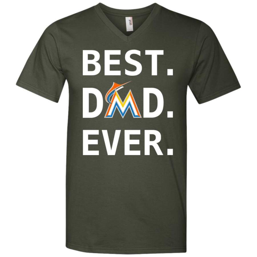 Best Miami Marlins Dad Ever Baseball Fathers Day Shirt