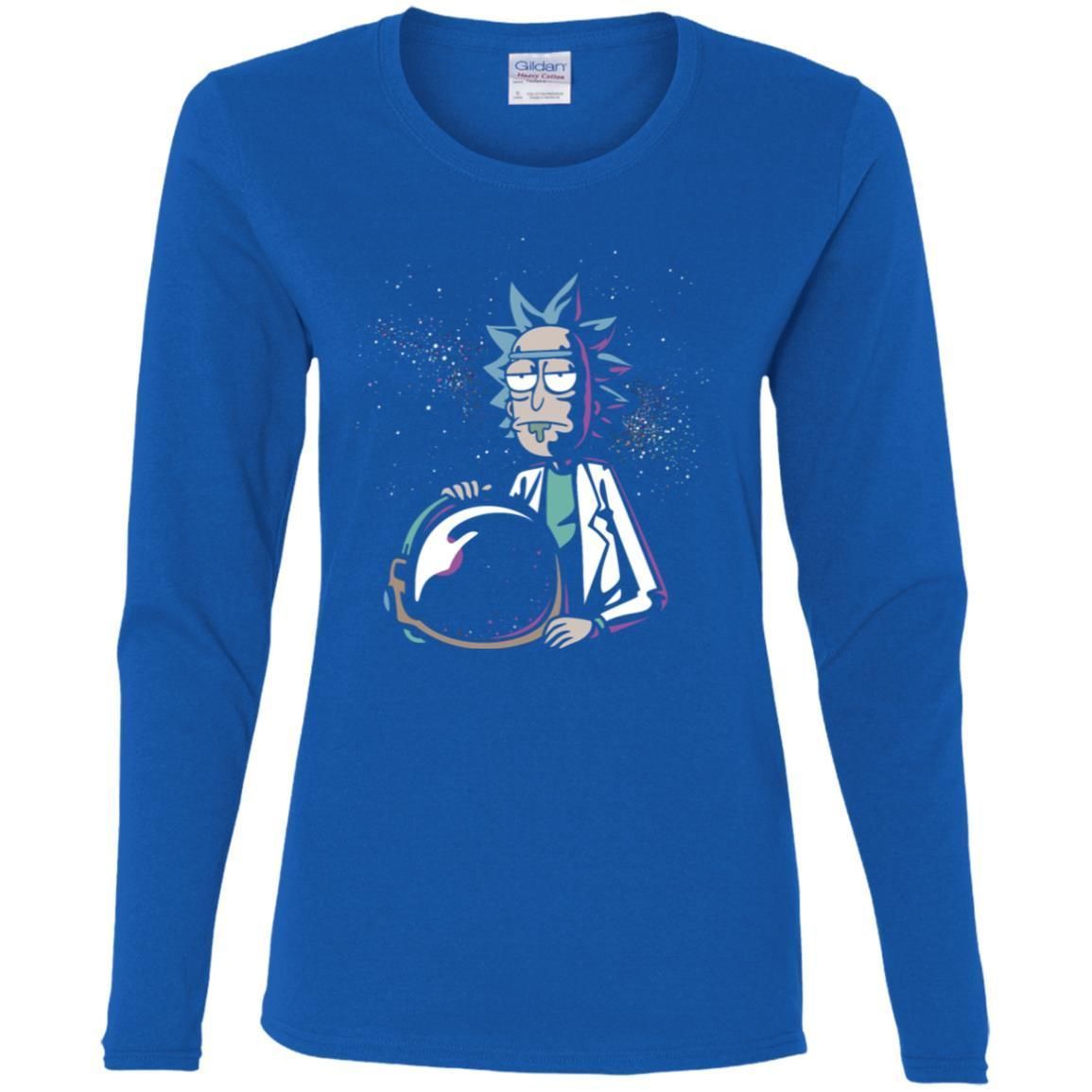 Rick And Morty Astronaut Helmet Women Long Sleeve Shirt