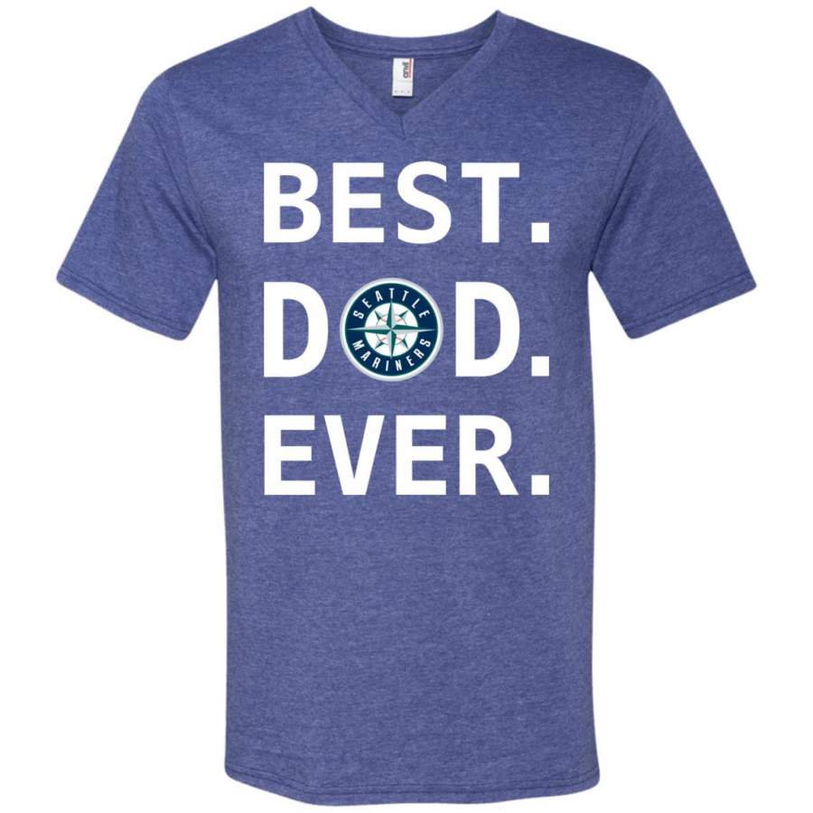 Best Seattle Mariners Dad Ever Baseball Fathers Day Shirt