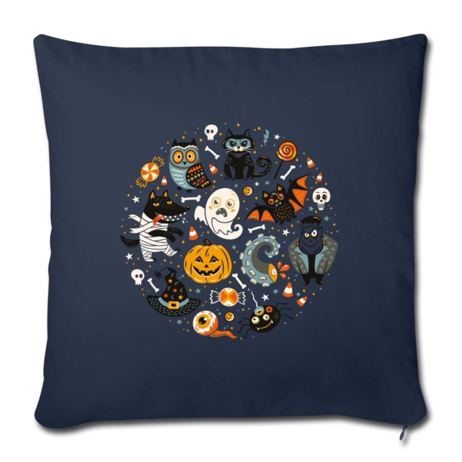 Halloween Ghost Pumkin Monster | Throw Pillow Cover 18?? x 18??