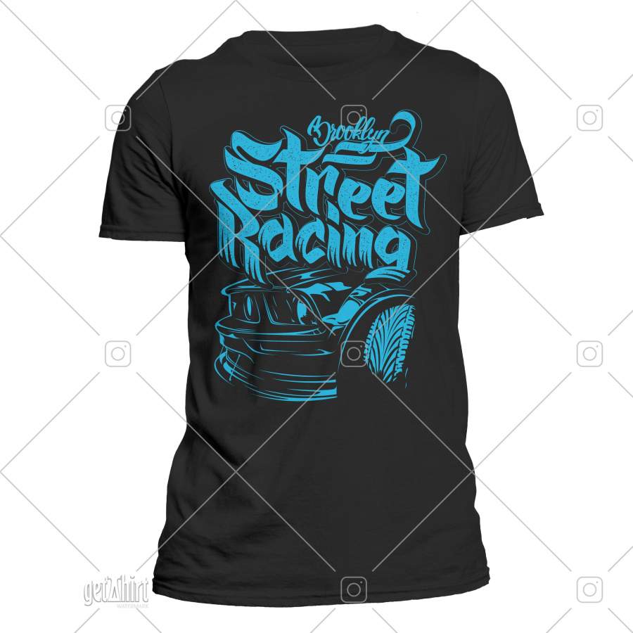 American Muscle Car New York Brooklyn Street Racing Men’s T-Shirt