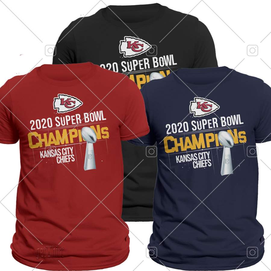 Kansas City Chiefs 2020 Super Bowl Winner LIV Champions T-Shirt S-6XL