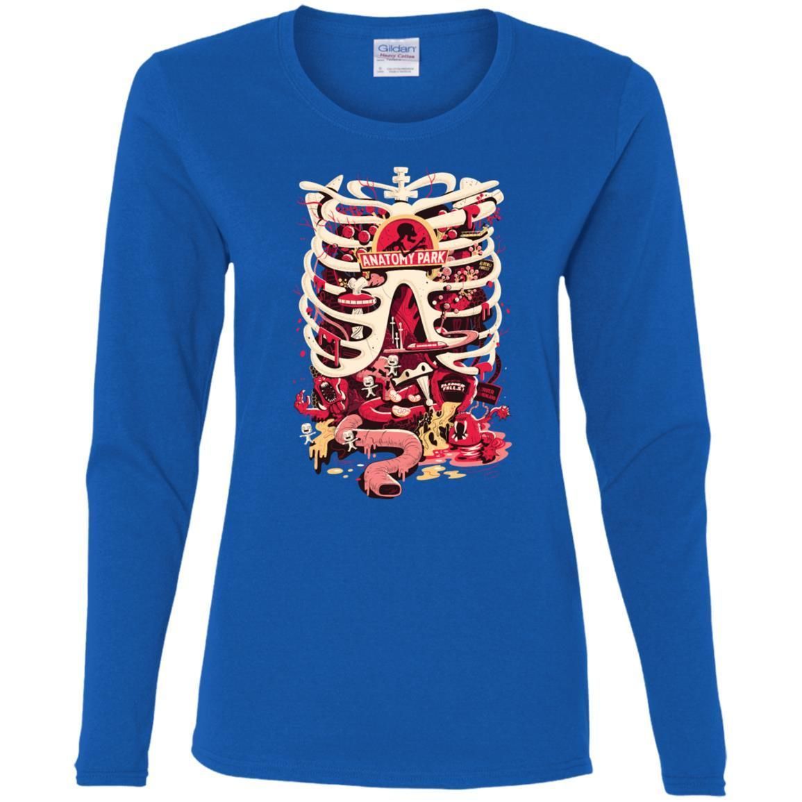 Rick And Morty Anatomy Park Skeleton Women Long Sleeve Shirt