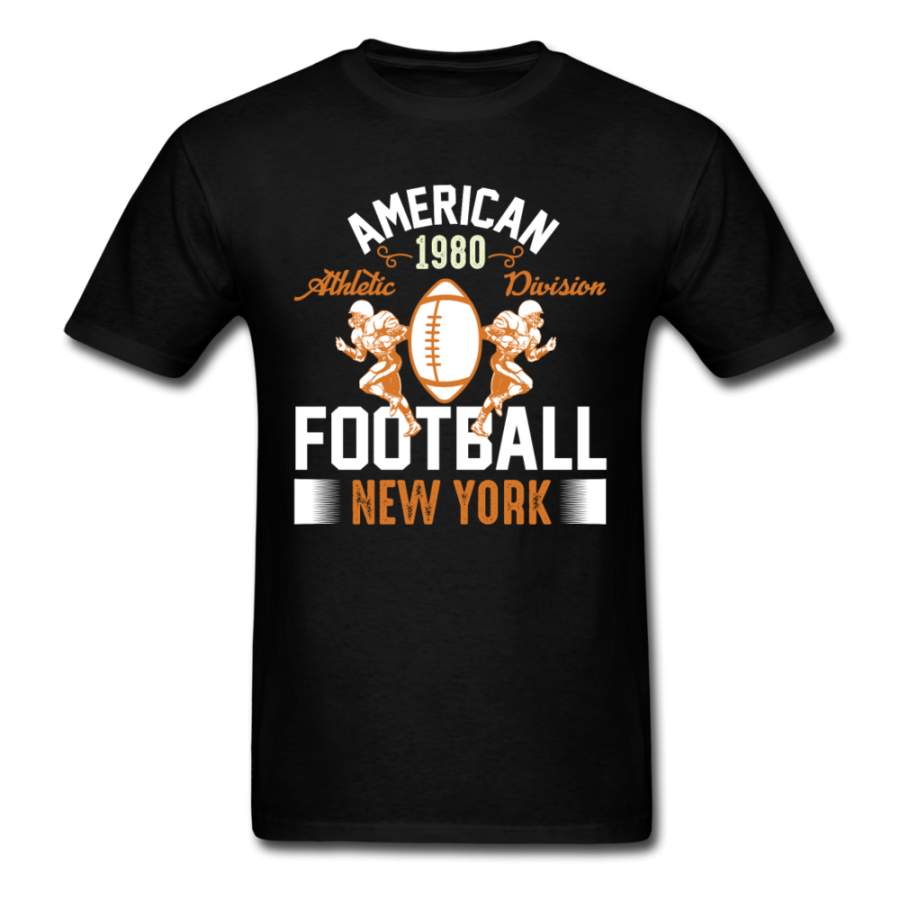 American Football New York Men Black White Regular Shirt S-6XL