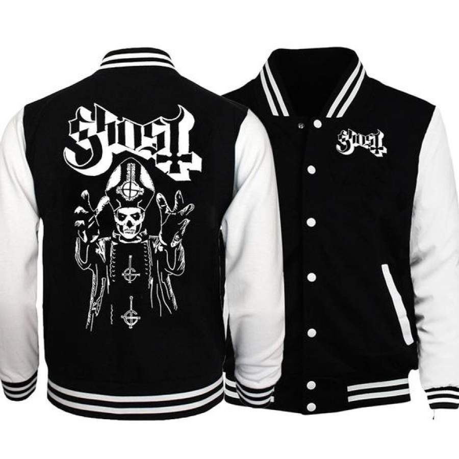 Ghost Band Music Rocker Heavy Rock Singer Men’s Baseball Jacket Sweatshirt