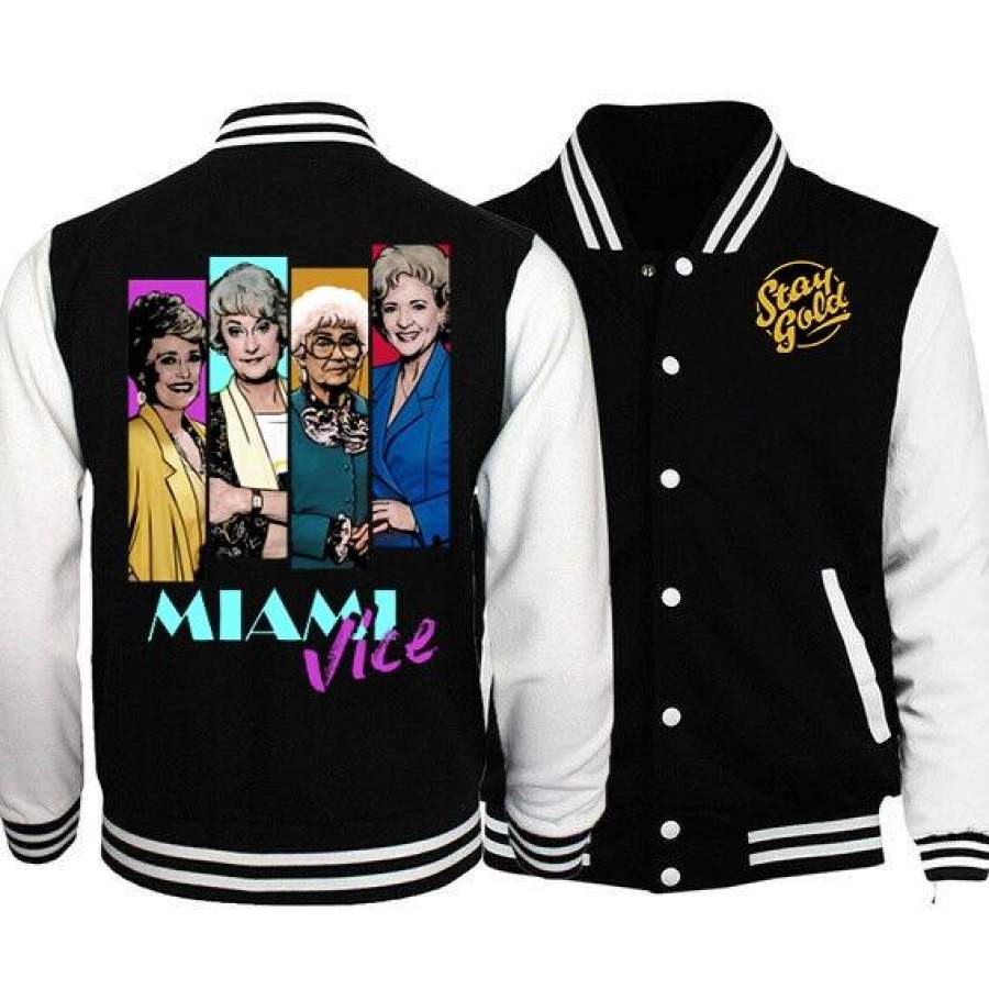 Golden Girls Miami Vice Baseball Jacket Sweatshirt