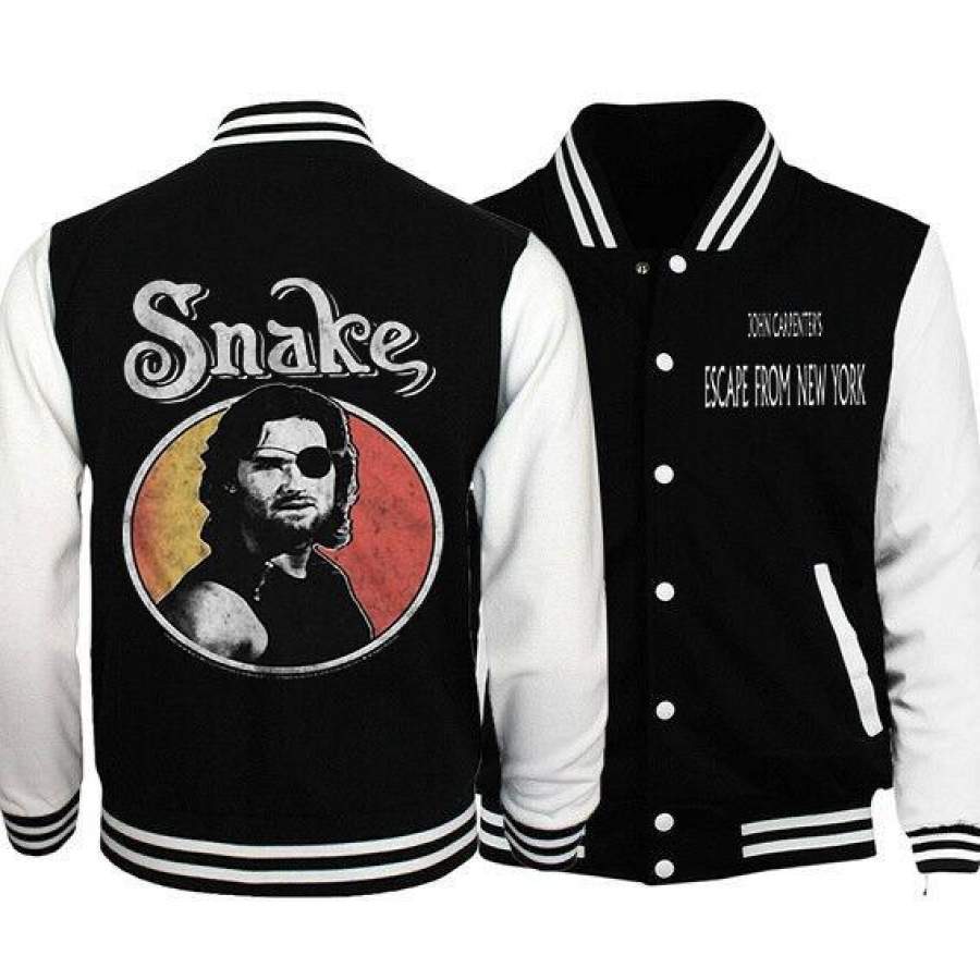 Circle Snake Escape From New York Baseball Jacket Sweatshirt