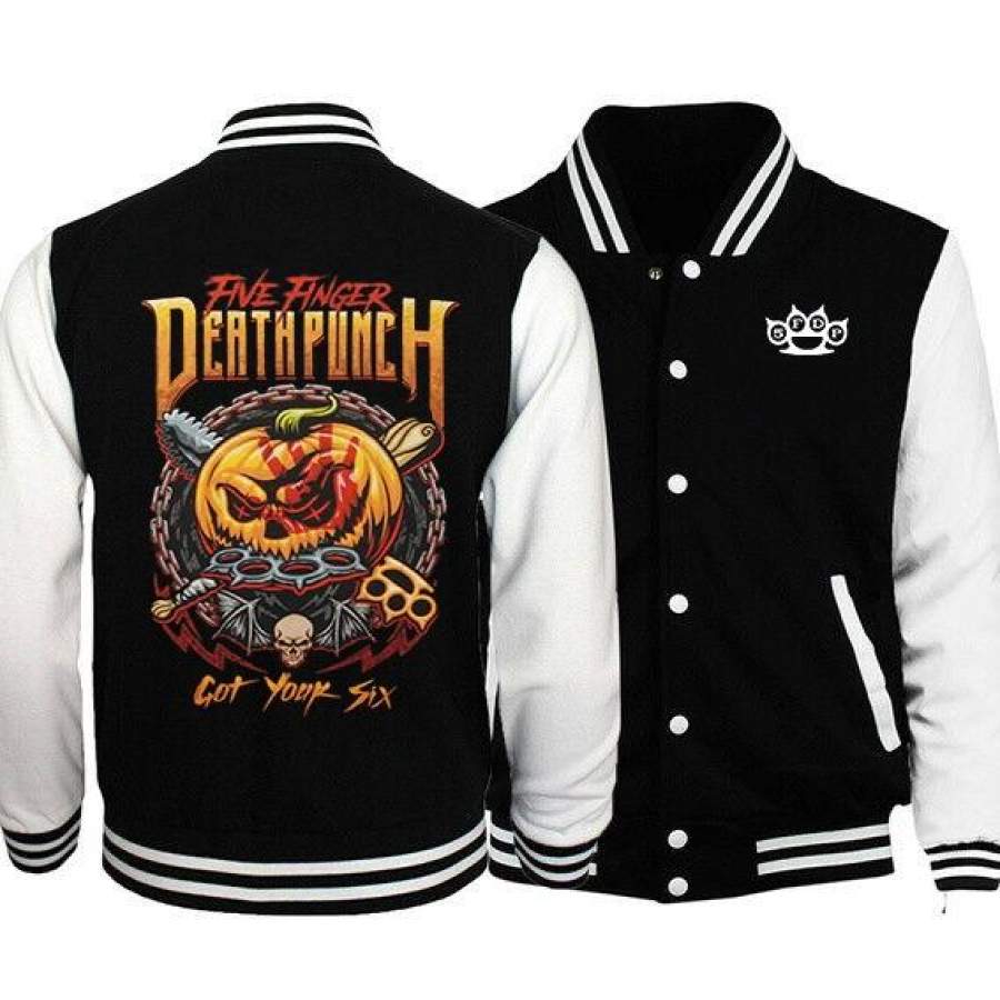 Five Finger Death Punch Halloween Baseball Jacket Sweatshirt