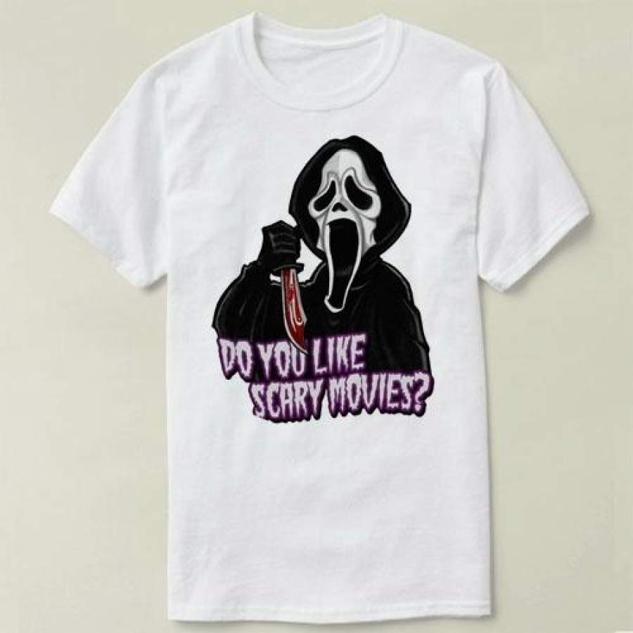 Ghostface Scream Short Sleeve Cotton T-Shirt Women And Men