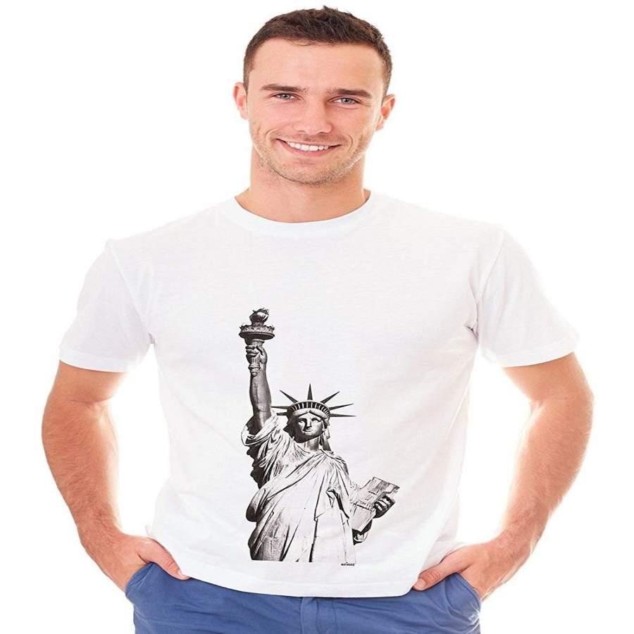 Classic Statue Of Liberty New York City Nyc Graphic Printed T-Shirt Men Tee Shirt