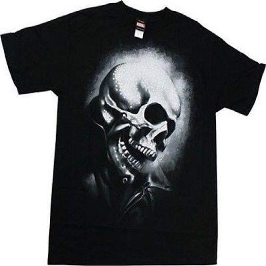 Ghost Rider Muerte Bling Skull Logo T-Shirt