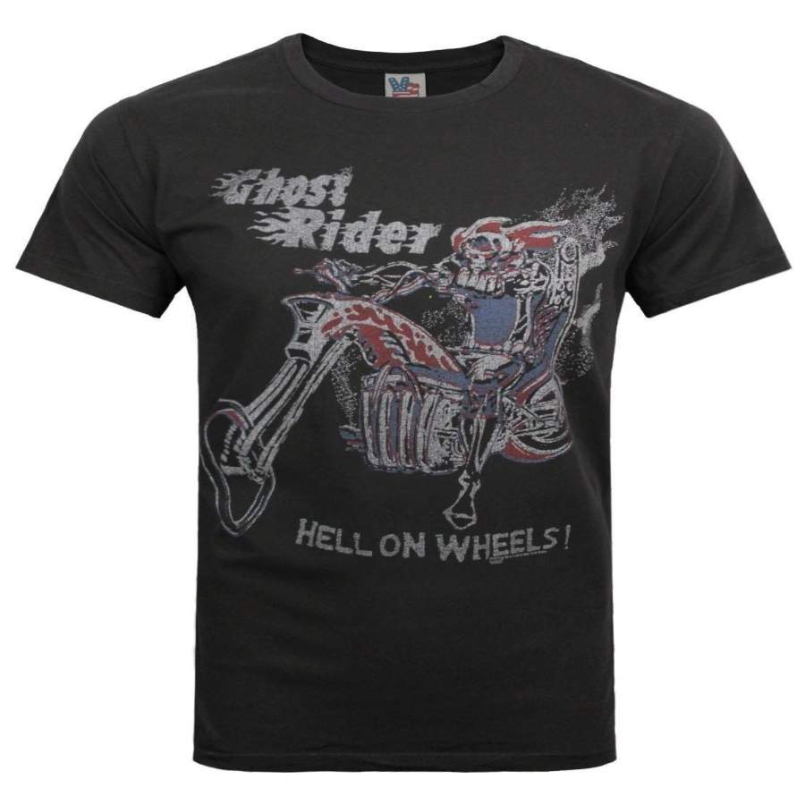 Junk Food Ghost Rider Hell On Wheels Men’s T-Shirt