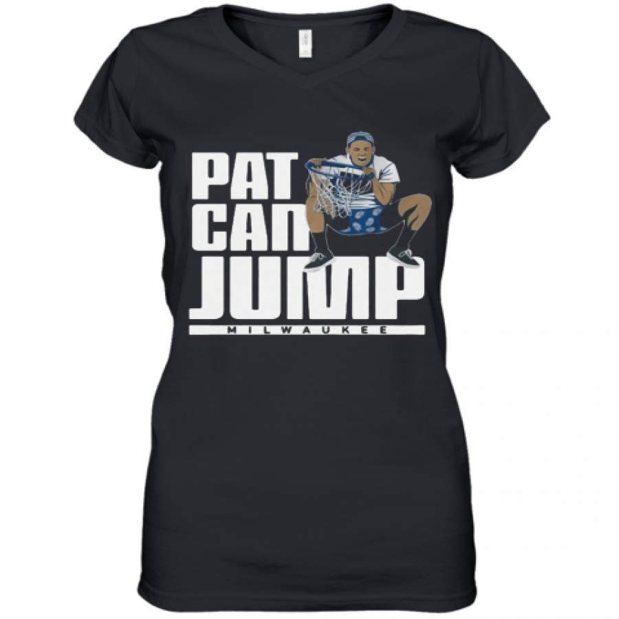 Connaughton Pat Can Jump Milwaukee Women's V-Neck T-Shirt