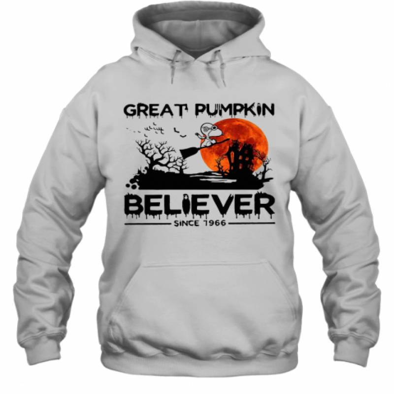 Halloween Snoopy Great Pumpkin Believer Since 1966 Sunset Hoodie