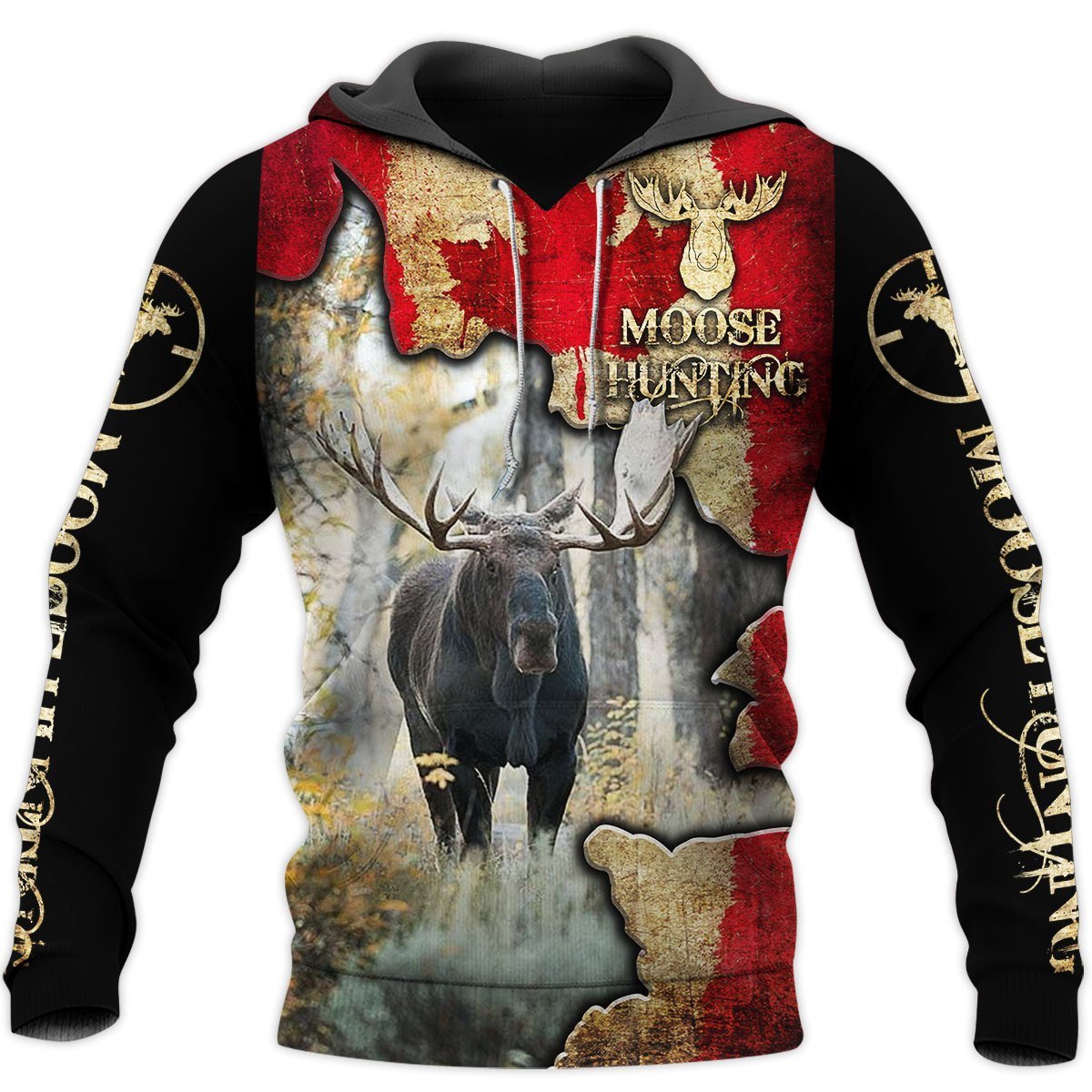 Cool Moose Hunting 3D All Over Print | Hoodie | Unisex | Full Size | Adult | Colorful | HT4337