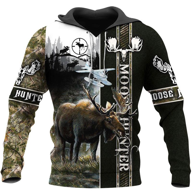 Moose Hunting 3D All Over Print | Hoodie | Unisex | Full Size | Adult | Colorful | HT4343