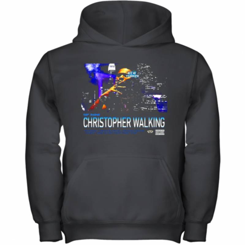 Christopher Walking Realpopsmoke Merch Pop Smoke King Of New York Youth Hoodie